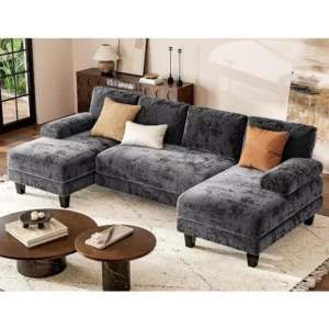 U Shaped Sectional Couches for Living Room, 111 Inch Modular Sofa with Double Chaise, Large Lounge Couch for Apartment,