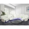 Power Recliner Sofa Sectional Couches , Leather Reclining Corner Sectional Sofa Set With 3 Recliner Seats, Cup Holder, Sofas