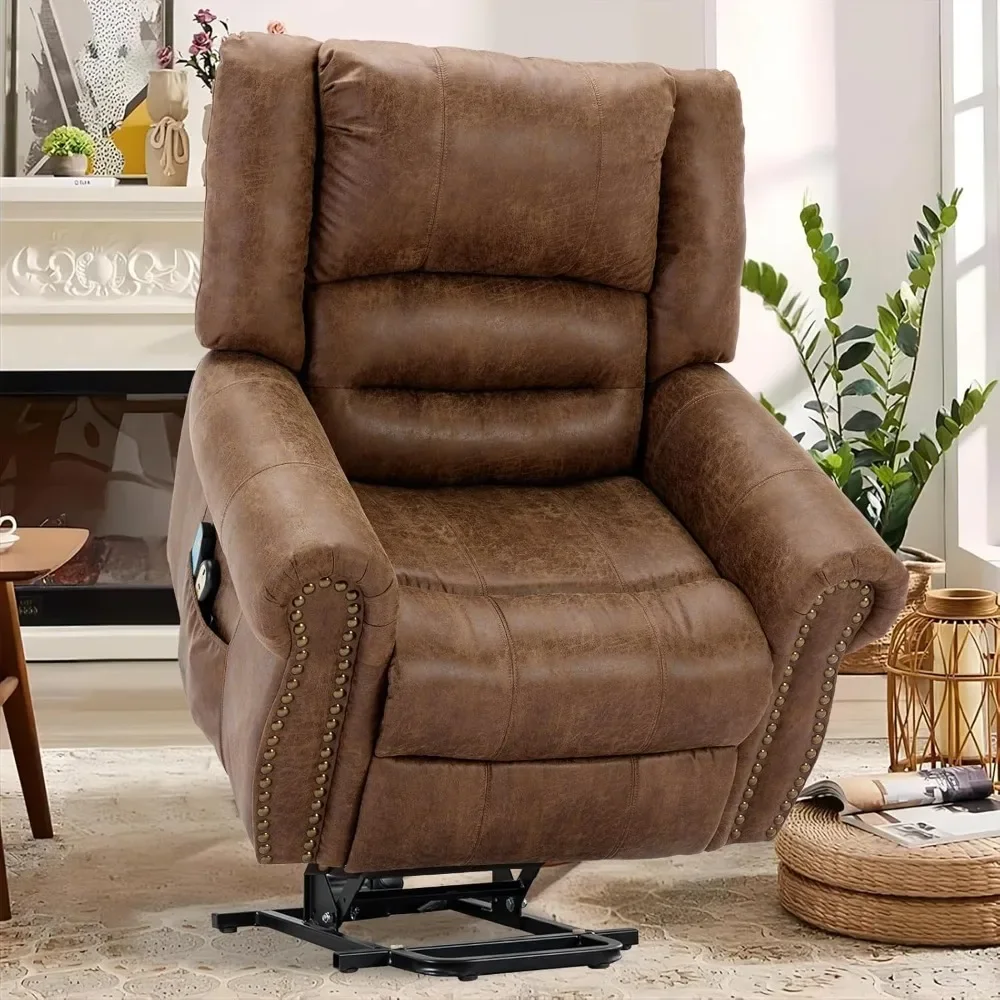 Large Power Lift Electric Recliner Chair for Elderly with Massage and Heat,Overstuffed Recliner, Heavy Duty Sofa for Living Room