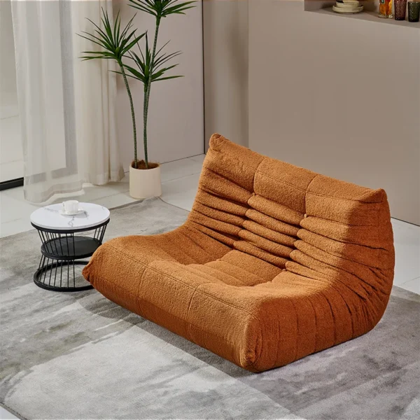 Modernity Sleep Tatami 2-Seat Tone Lazy Living Room Sofa Reclining Caterpillar Balcony Reading Chair Soft Bedroom Leisure Sofa - Image 6